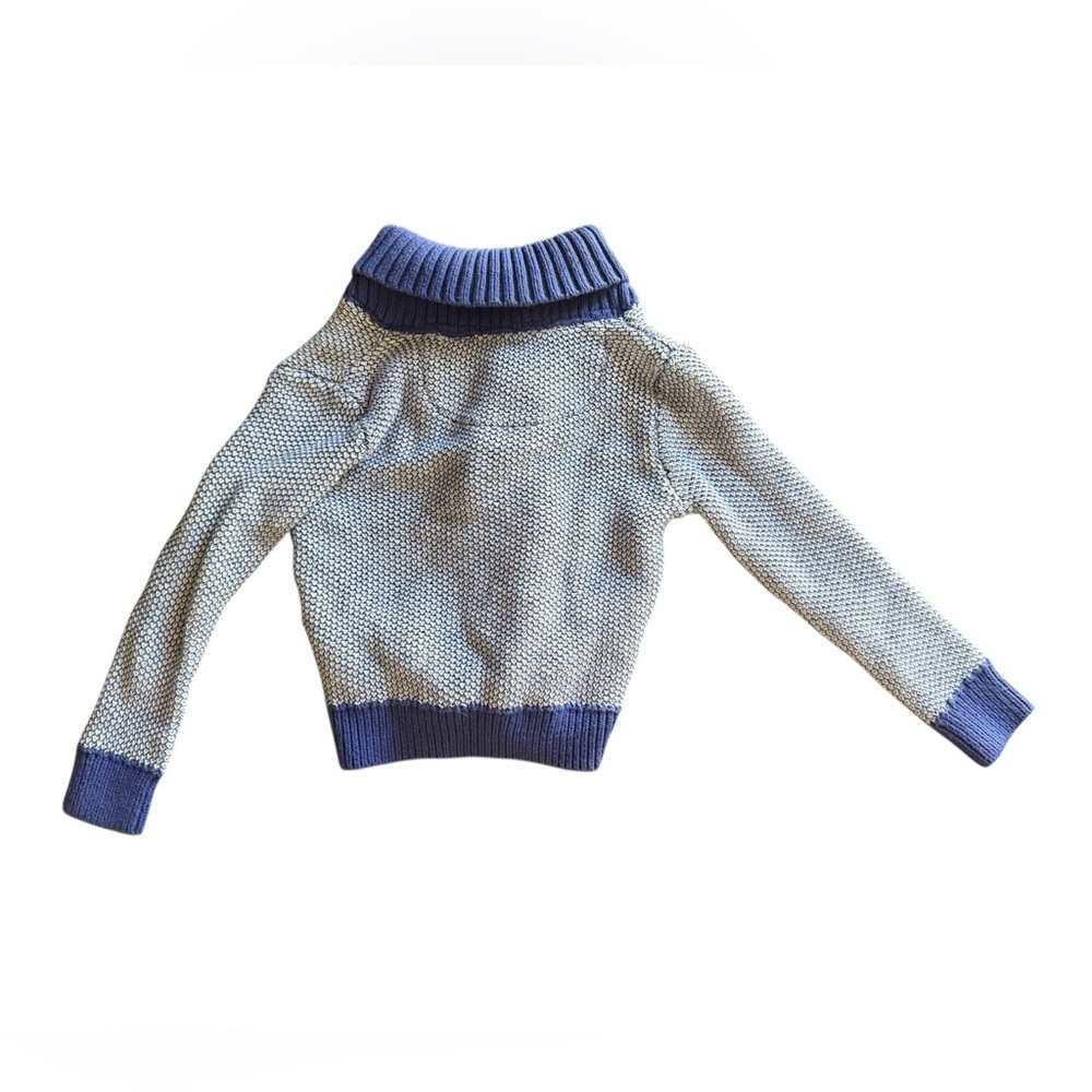 Baker by Ted Baker Blue and White Sweater with Shawl Collar-Size 3Y - Picture 2 of 5